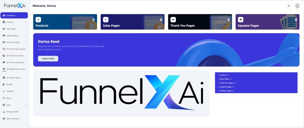 funnelx ai dashboard