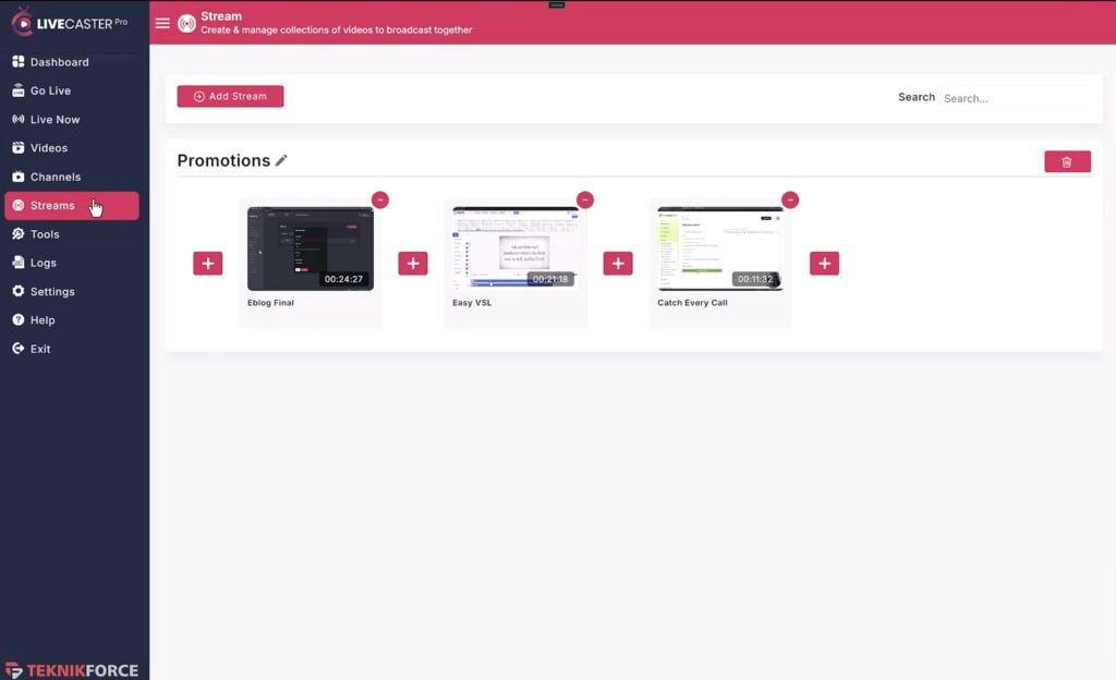 livecaster stream tab
