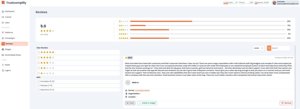 trustcomplify review section