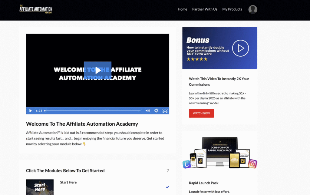 Affiliate Automation Academy members area