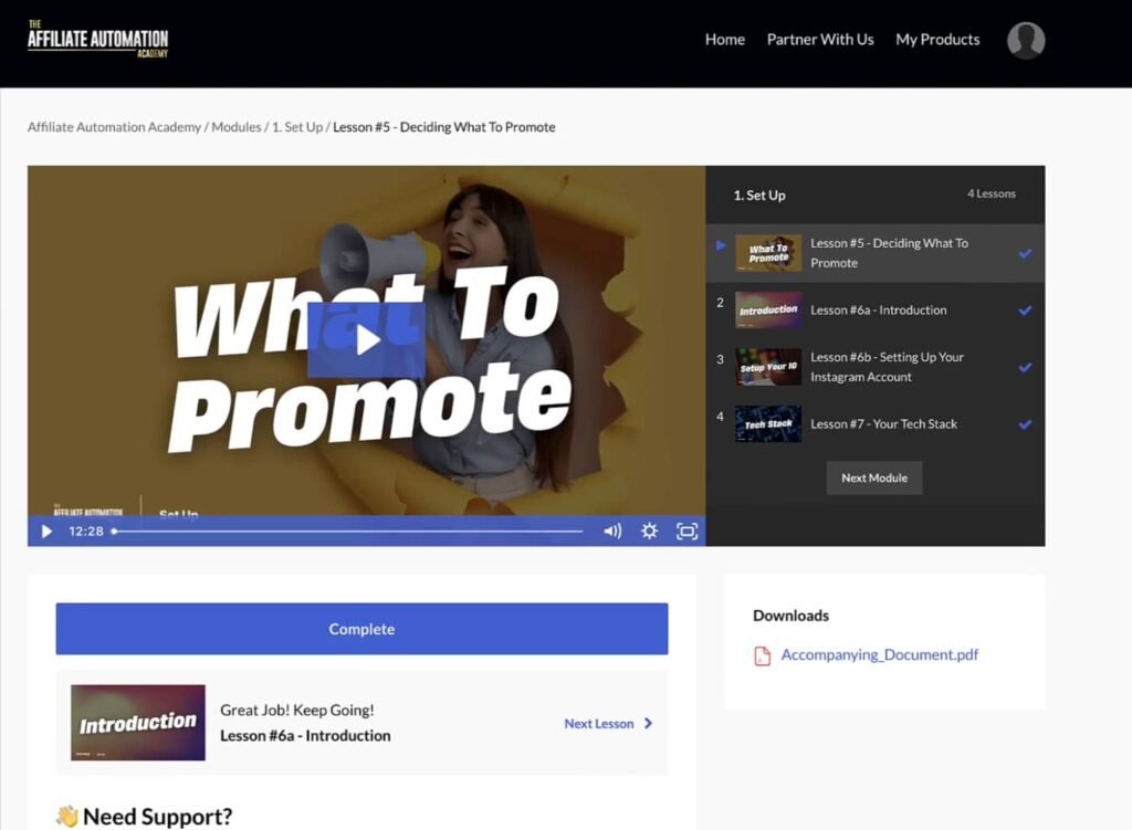Affiliate Automation Academy support