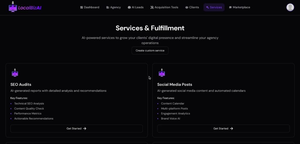 LocalBiz AI service fullfilment