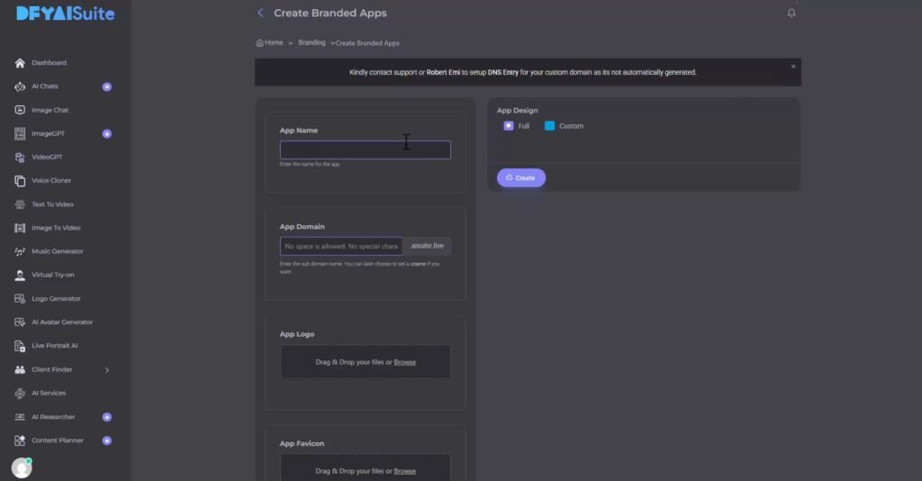 dfy ai suite branded apps