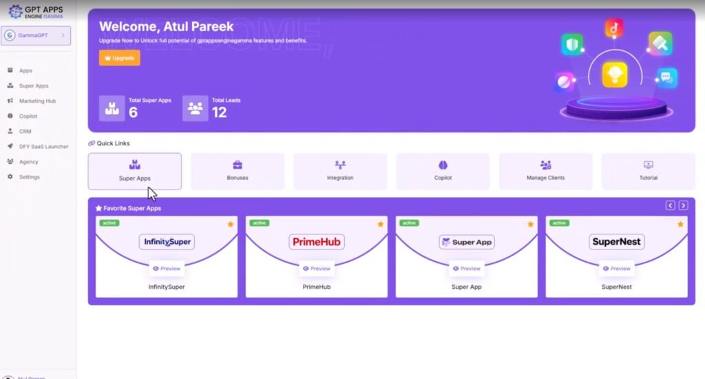 GPT Apps Engine Gamma dashboard
