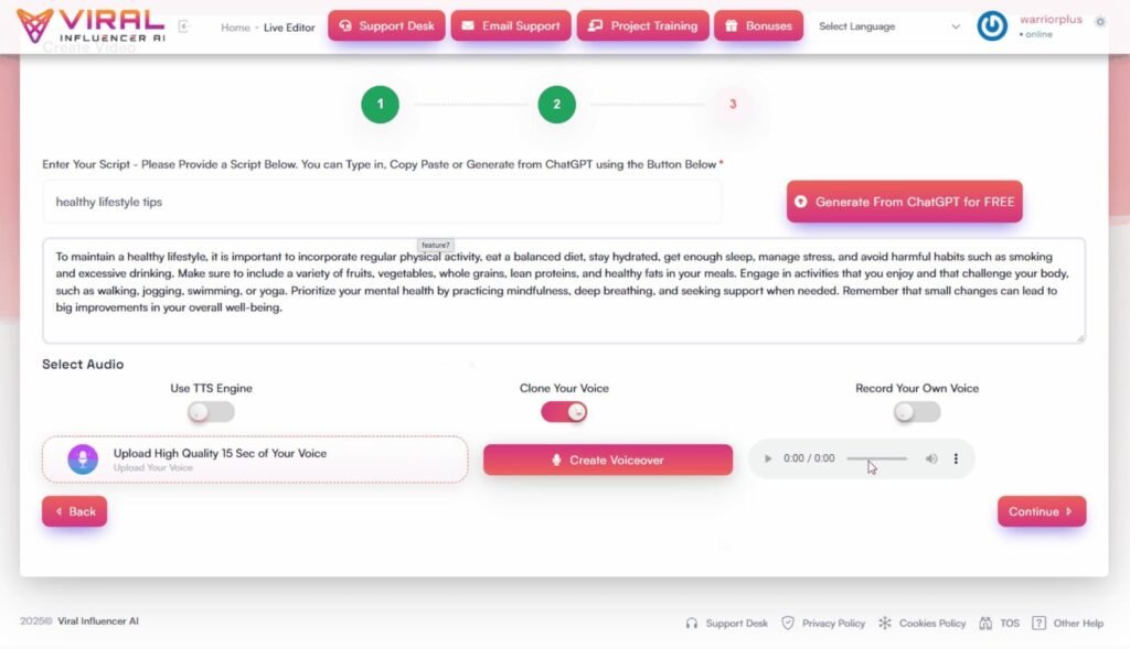 viral influencer ai script 