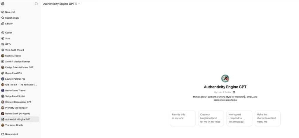 The Authenticity Engine dashboard