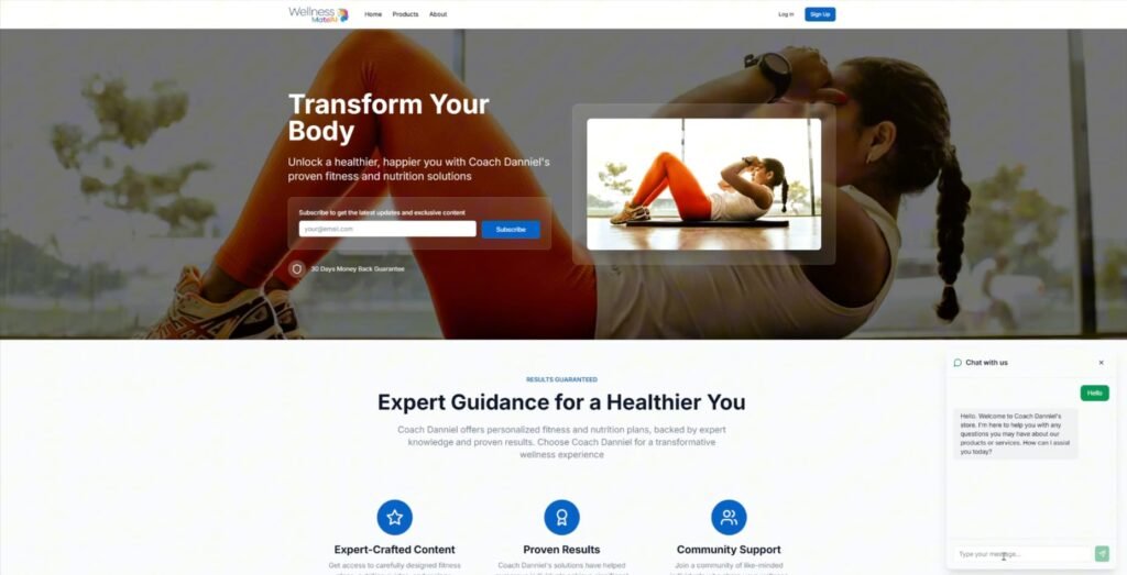 WellnessMate Ai site example