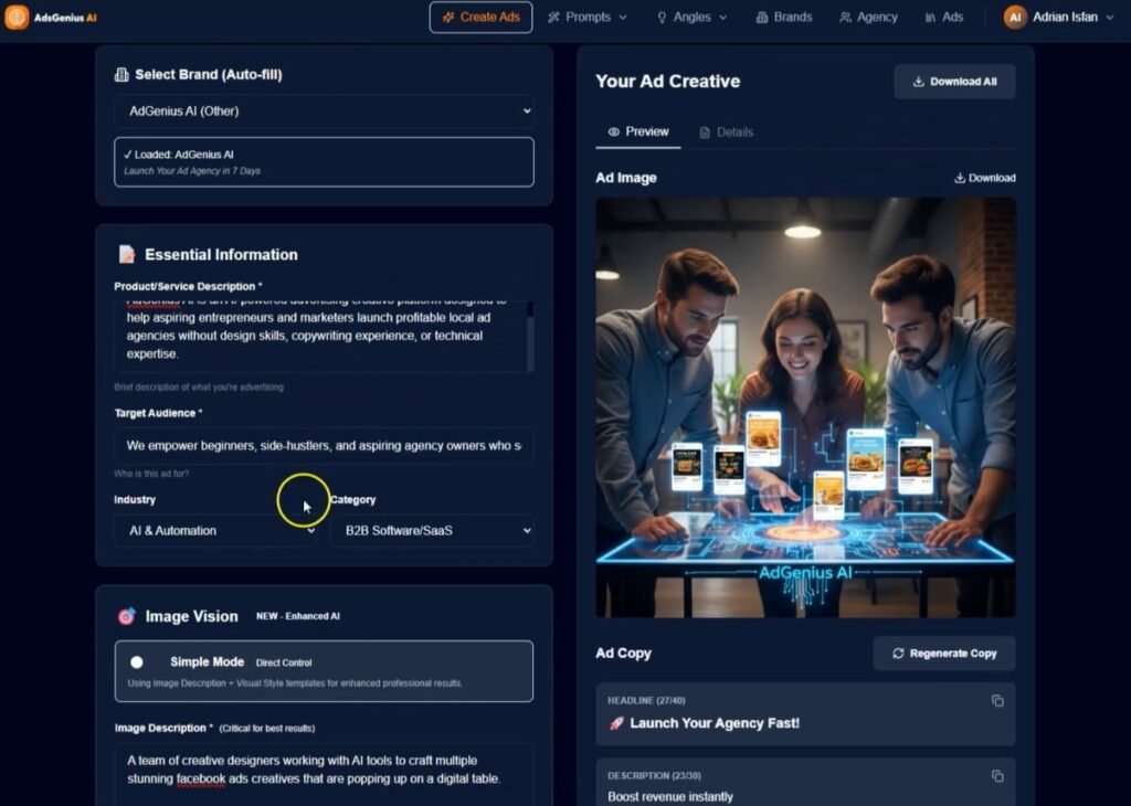 adgenius ai ad creation