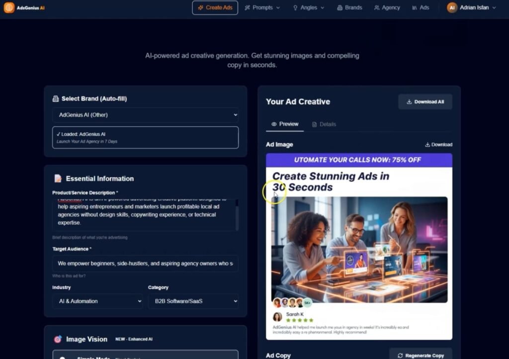 adgenius ai image ad creation