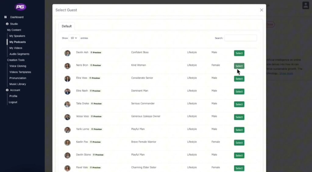podgorilla ai voices