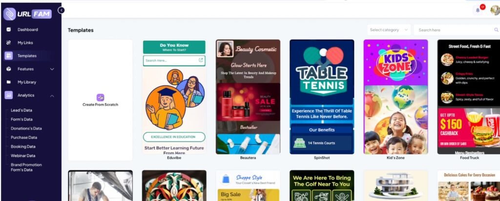 urlfam link creation 