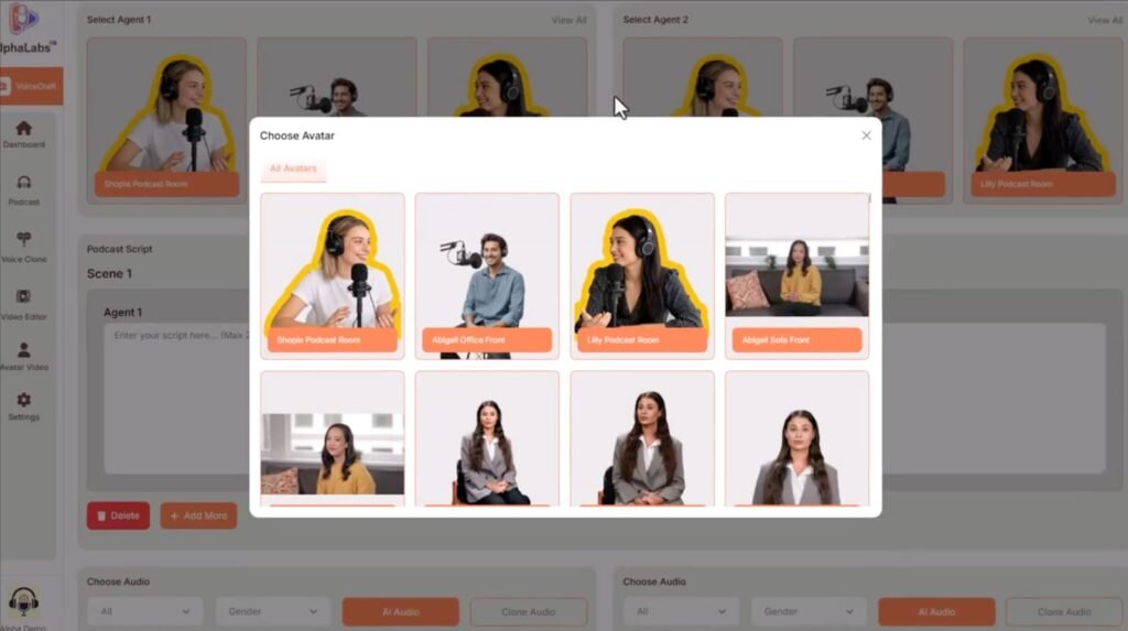 AlphaLabs AI podcast creation