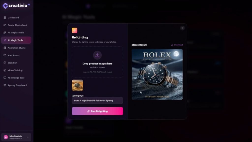 creativio photo shot example