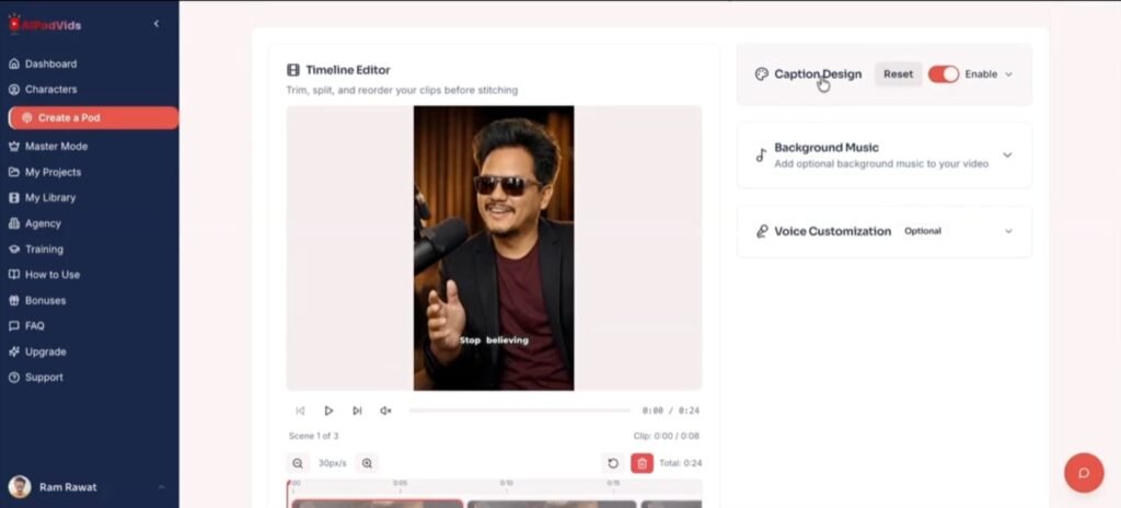 ai podvids podcast editing