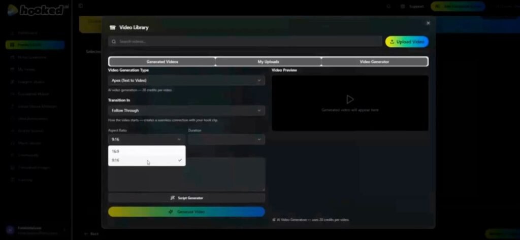 hookedai video creation