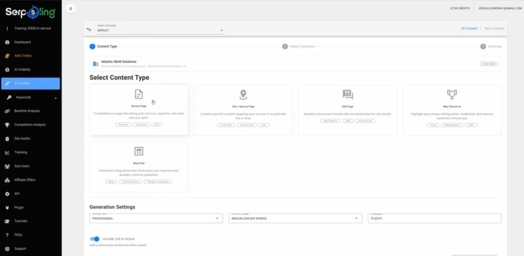 SerpSling Ai reports