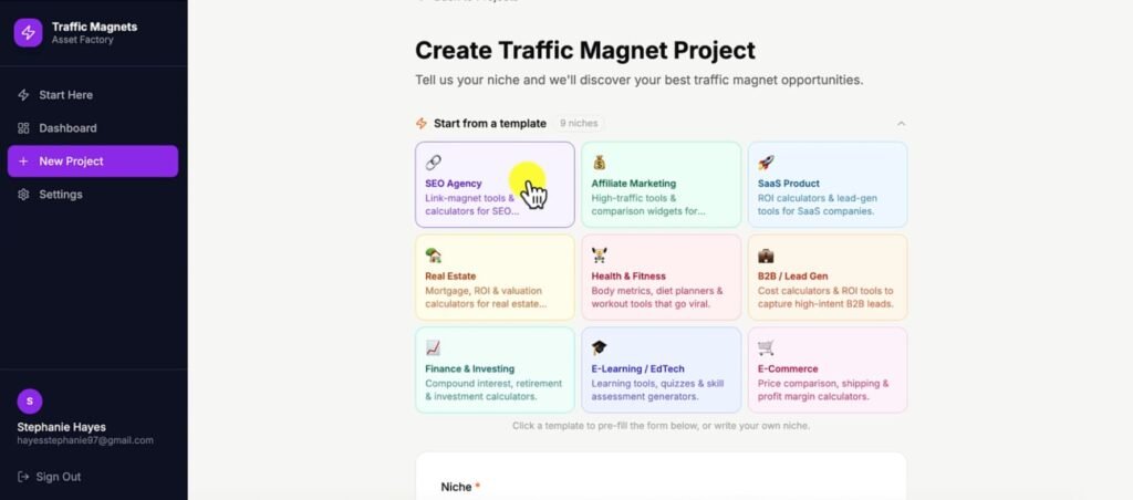 Traffic Magnets tool example