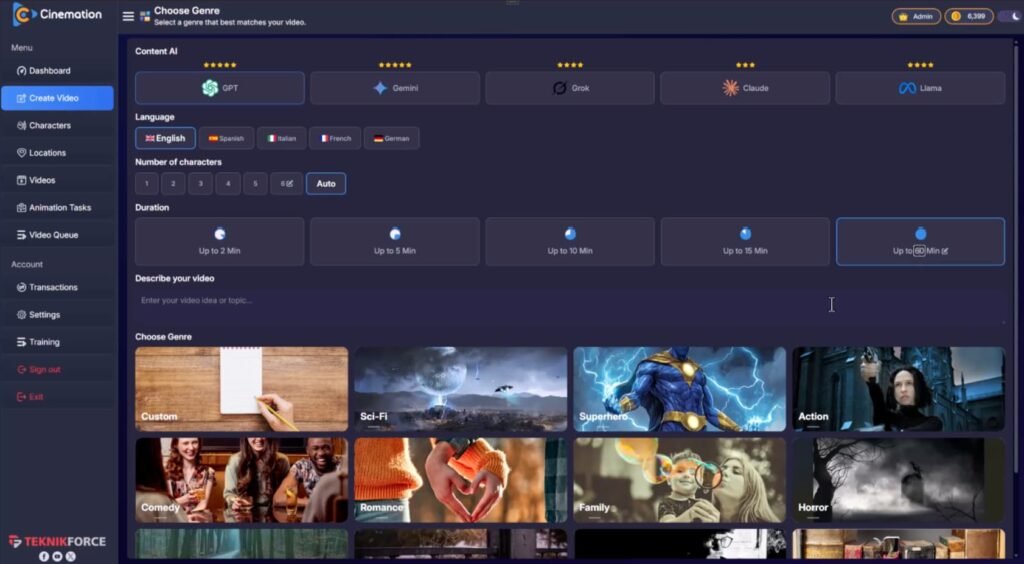 cinemation video creation