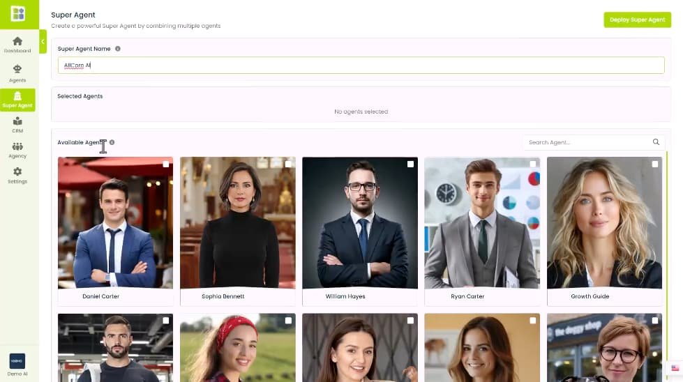 synthetic ai agent selection