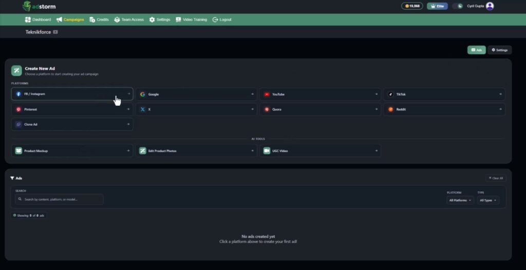 adstorm ads manager