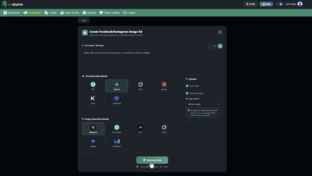 adstorm ai models