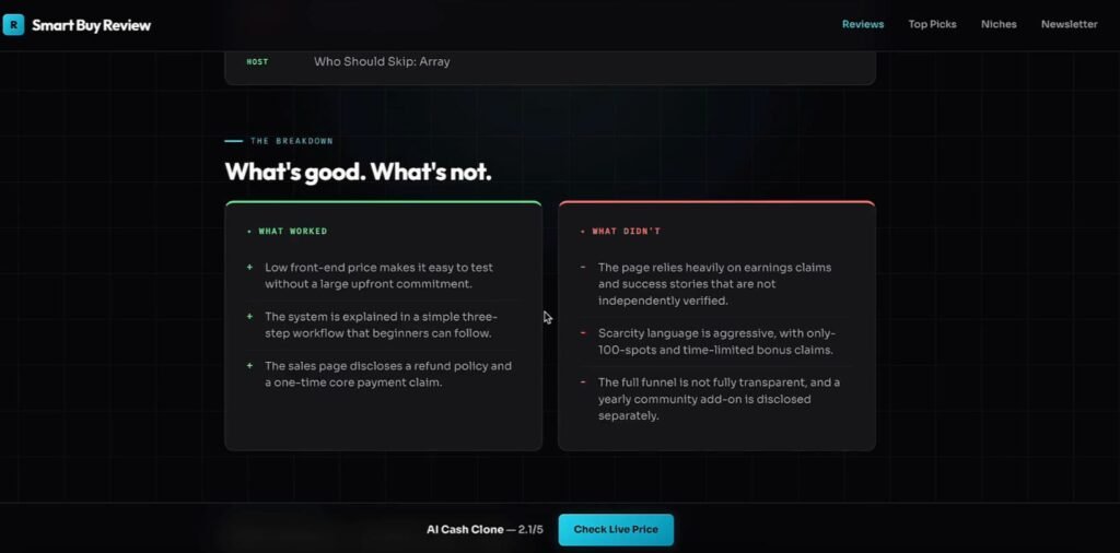 sales page