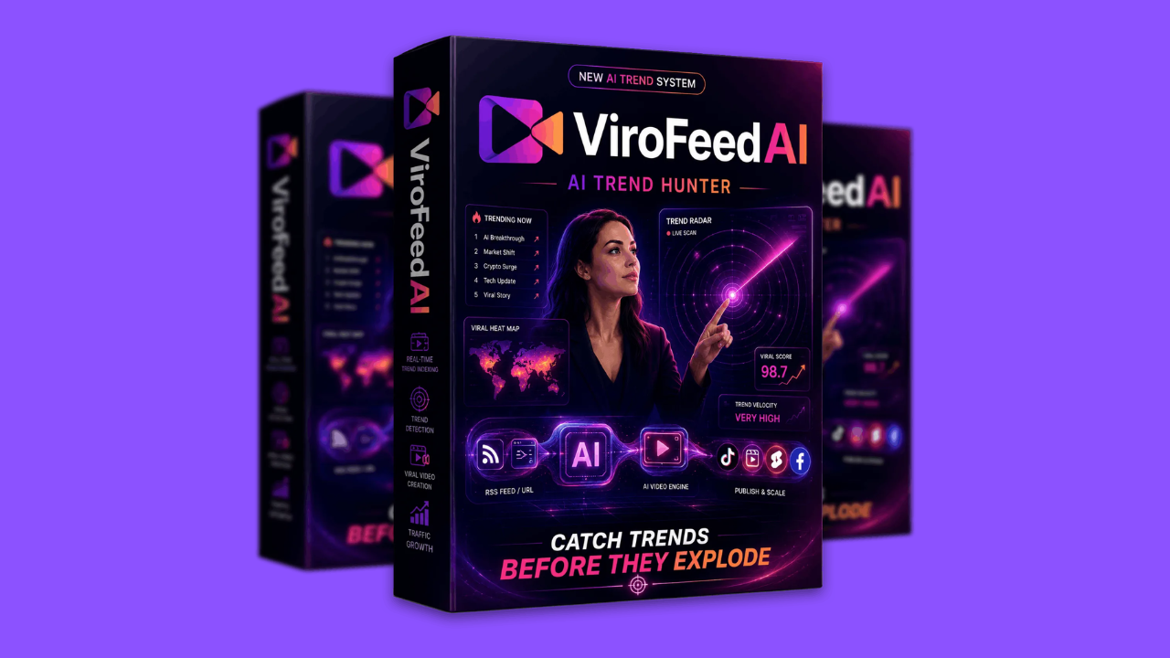 ViroFeed AI dashboard and AI video tool overview