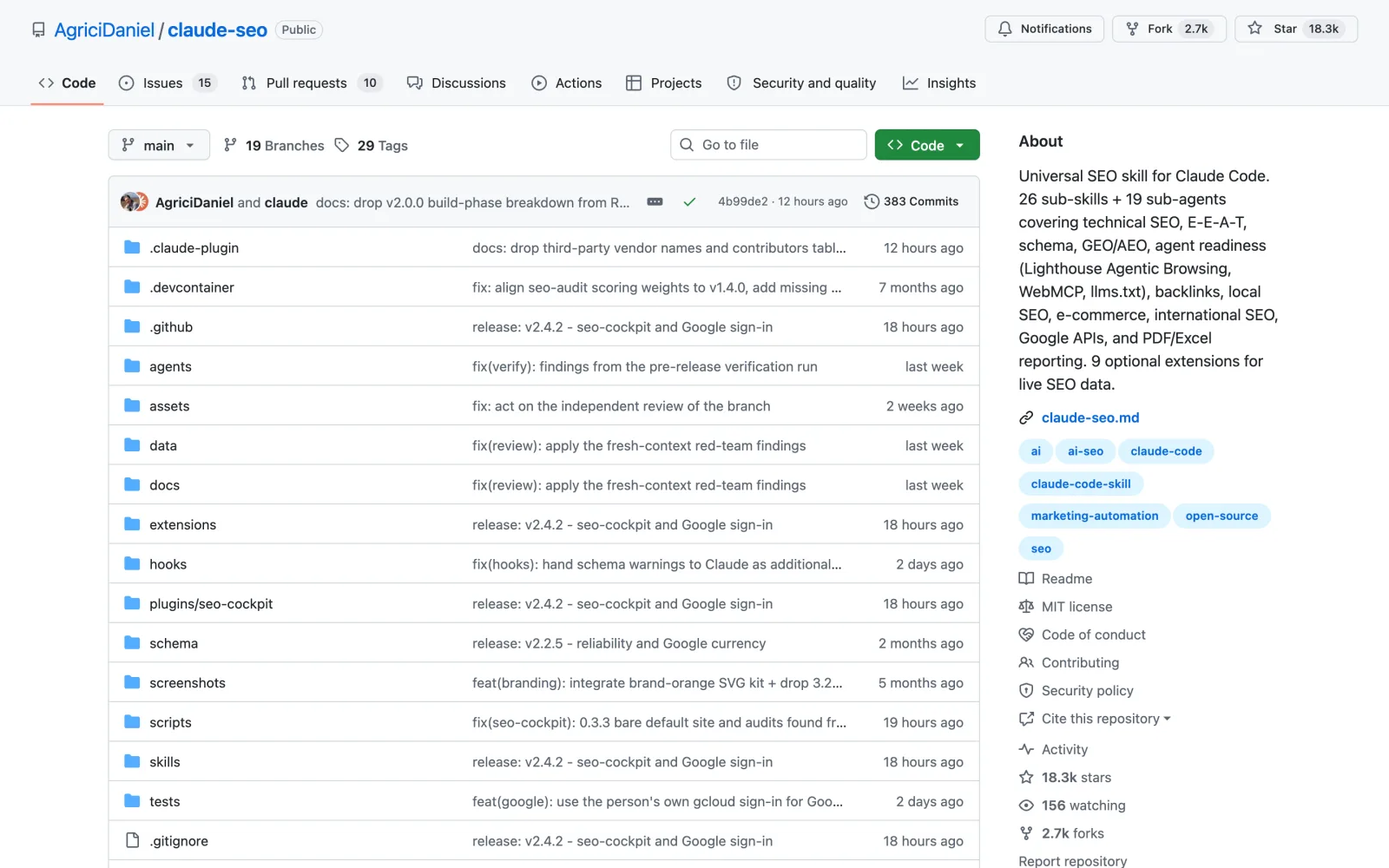 Claude SEO skill on GitHub (AgriciDaniel/claude-seo)