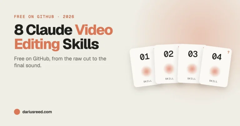 Claude Video Editing 2026: 8 Free Skills From Raw Cut to Final Sound
