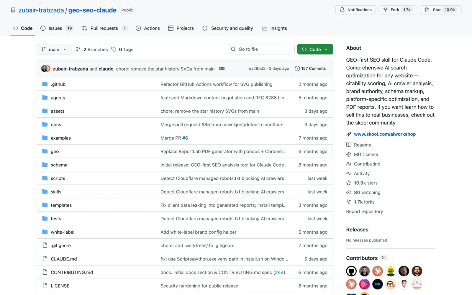 GEO-SEO Claude skill on GitHub (zubair-trabzada/geo-seo-claude)