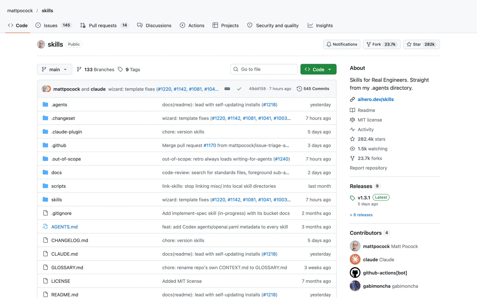 Grill Me skill on GitHub (mattpocock/skills)