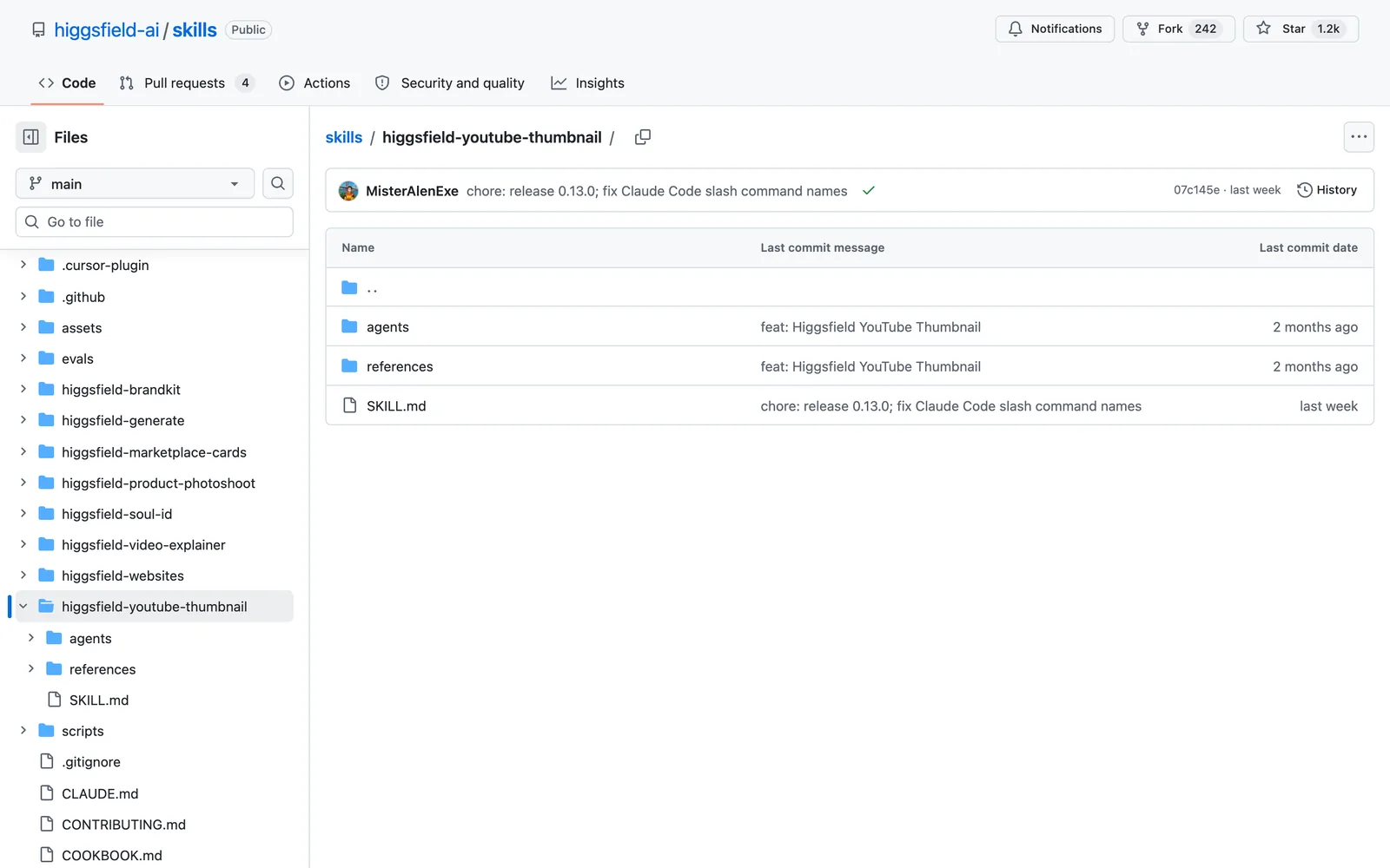 YouTube Thumbnail Claude Code skill on GitHub (higgsfield-ai/skills)