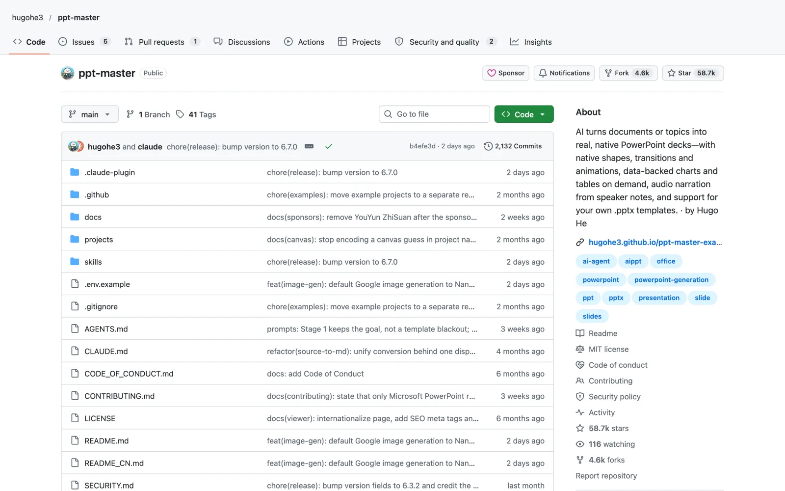 PPT Master skill on GitHub (hugohe3/ppt-master)