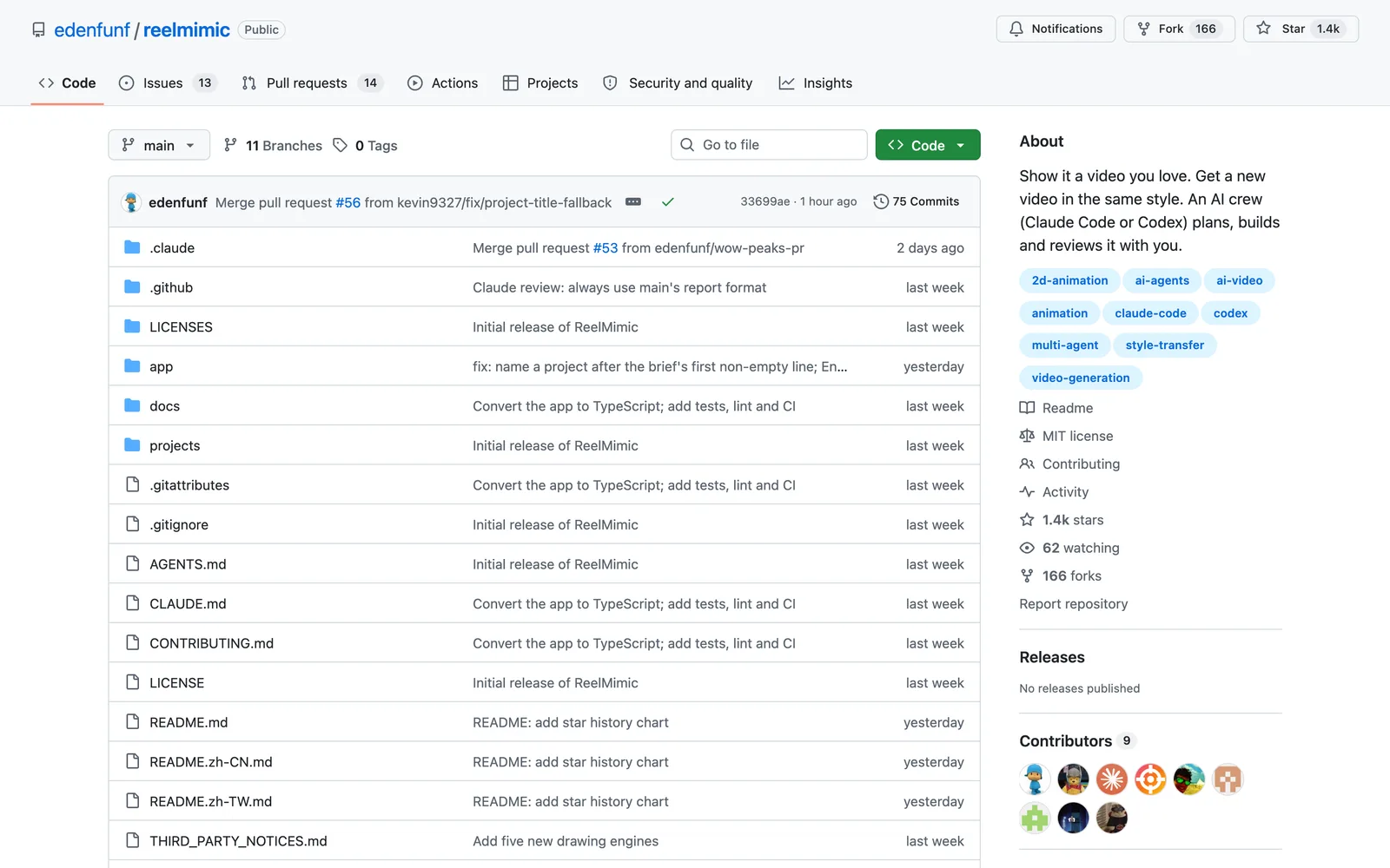 ReelMimic skill on GitHub (edenfunf/reelmimic)